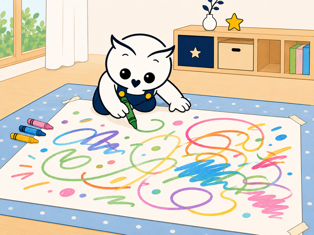 描いた跡が残ることから表現が始まる